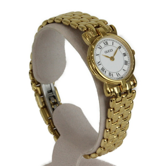Gucci Quartz Watch Gold White - Picture 2 of 12